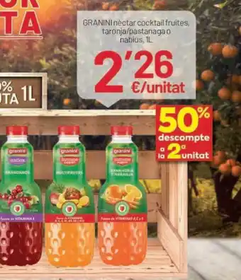 Suma Supermercados Granini Nèctar Cocktail Fruites Taronja Pastanaga O Nabius oferta