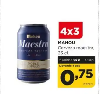 Alimerka MAHOU Cerveza maestra, 33 cl. oferta