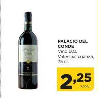 Alimerka PALACIO DEL CONDE Vino D.O. Valencia, crianza, oferta