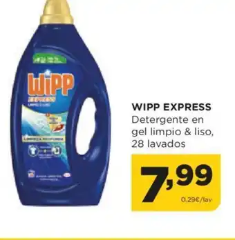 Alimerka WIPP EXPRESS Detergente en gel limpio & liso, 28 lavados oferta