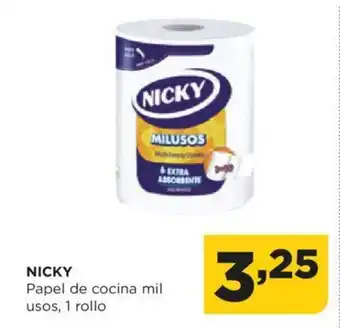 Alimerka NICKY Papel de cocina mil usos, 1 rollo oferta