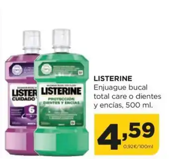 Alimerka LISTERINE Enjuague bucal total care o dientes y encías, 500 ml. oferta