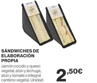Supercor SÁNDWICHES DE ELABORACIÓN PROPIA oferta