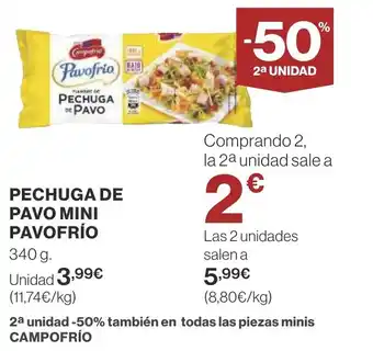 Supercor PECHUGA DE PAVO MINI PAVOFRÍO oferta