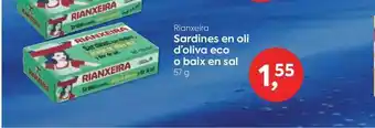 Suma Supermercados Rianxeira Sardines En Oli D'oliva Eco O Baix En Sal 57g oferta