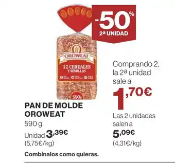 Supercor PAN DE MOLDE OROWEAT oferta