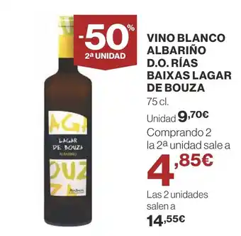 Supercor VINO BLANCO ALBARIÑO D.O.RÍAS BAIXAS LAGAR DE BOUZA oferta