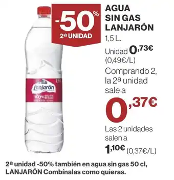 Supercor AGUA SIN GAS LANJARÓN oferta