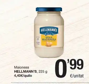 SPAR Fragadis Maionesa Hellmann's 225g oferta