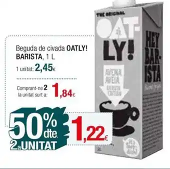 Condis Beguda de civada OATLY! BARISTA, 1 L oferta