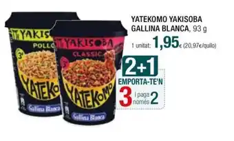 Condis YATEKOMO YAKISOBA GALLINA BLANCA, 93 g oferta