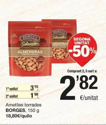 SPAR Fragadis Ametlles Torrades Borges 150g oferta