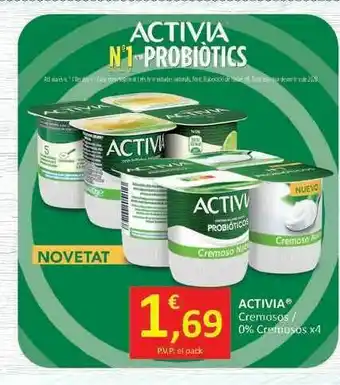 SPAR Fragadis Activia Cremosos 0% Cremosos X4 oferta