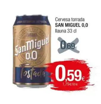 Condis Cervesa torrada SAN MIGUEL 0,0 llauna 33 cl oferta
