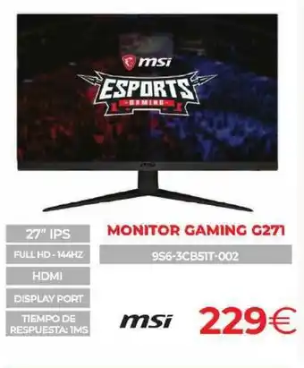 Computer Store Monitor Gaming G271 Msi oferta