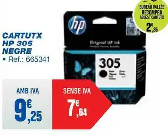 Bureau Vallée Cartutx Hp 305 Negre oferta