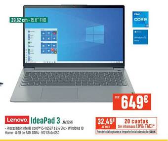 PCBox Lenovo Ideapad 3 oferta