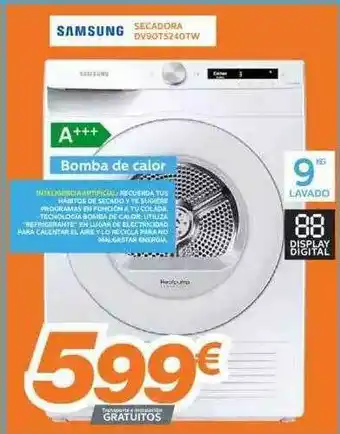 Pascual Martí Samsung Secadora Dv90t5240tw oferta