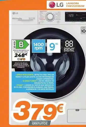 Pascual Martí Lg Lavadora F4wv320950w oferta