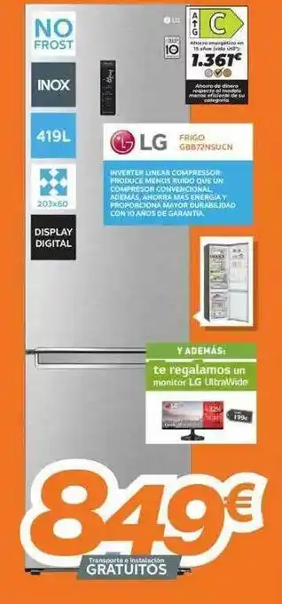 Pascual Martí Lg Frigo Gbb72nsucn oferta