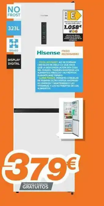 Pascual Martí Hisense Frigo Rb390n4bw2 oferta