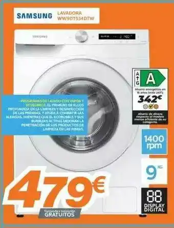 Pascual Martí Samsung Lavadora Ww901534dtw oferta