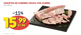 AhorraMas CHULETAS DE CORDERO LECHAL POR CARRÉS oferta