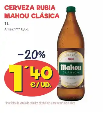 AhorraMas CERVEZA RUBIA MAHOU CLÁSICA oferta