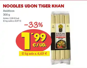AhorraMas NOODLES UDON TIGER KHAN oferta