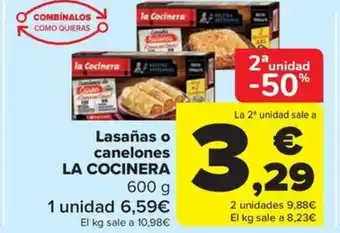 Carrefour Market Lasañas o canelones LA COCINERA oferta