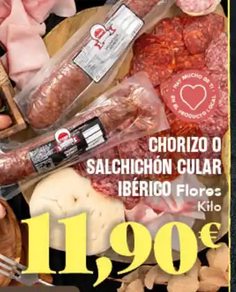 Gadis CHORIZO O SALCHICHÓN CULAR IBÉRICO Flores oferta