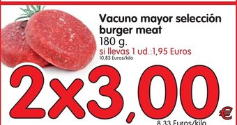 Alimerka Vacuno mayor selección burger meat 180g oferta