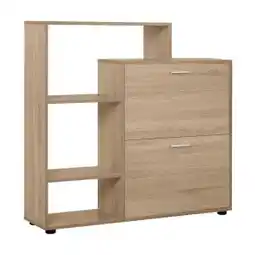 Brico Depôt Zapatero con Estantería Aglomerado clase E1 Madera Natural 101.5x25.5x98cm oferta