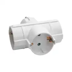 Brico Depôt Adaptador/conector 3 tomas schuko lateral blanco 7hsevenon oferta