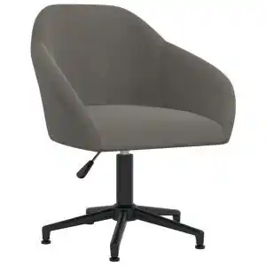 Brico Depôt Vidaxl silla de oficina giratoria de terciopelo gris oscuro oferta