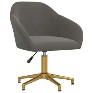 Brico Depôt Vidaxl silla de oficina giratoria de terciopelo gris oscuro oferta