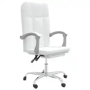 Brico Depôt Vidaxl silla de oficina reclinable cuero sintético blanco oferta
