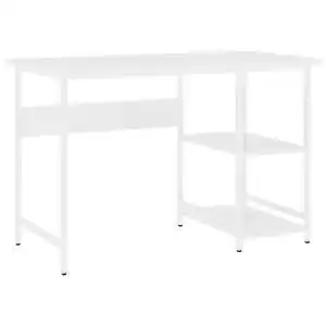 Brico Depôt vidaXL escritorio para ordenador de mdf y metal blanco 105x55x72 cm oferta