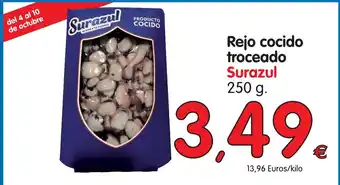 Alimerka Surazul Rejo cocido troceado 250g oferta
