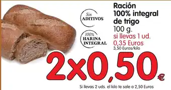 Alimerka Ración 100% integral de trigo 100g oferta