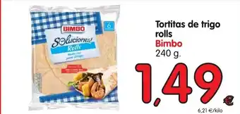Alimerka Bimbo Tortitas de trigo rolls 240g oferta