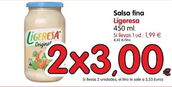 Alimerka Ligeresa Salsa fina 450ml oferta