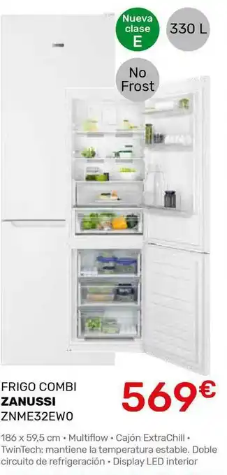 Frigo Combi Zanussi Znme32ewo