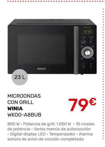 Microondas Con Grill Winia Wkog A8bub