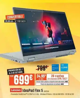 Beep Lenovo Ideapad Flex 5 oferta