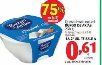 Alimerka Queso Fresco Natural Burgo De Arias oferta