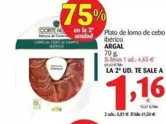 Alimerka Plato De Lomo De Cebo Ibérico Argal 70g oferta