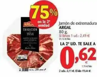 Alimerka Jamón De Extremadura Argal 80g oferta