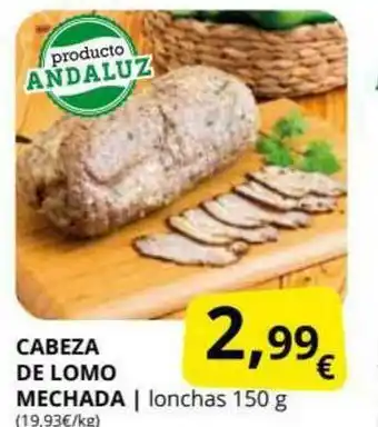 Supermercados MAS Cabeza De Lomo Mechada 150g oferta