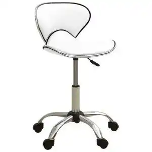 Brico Depôt Vidaxl silla de oficina de cuero sintético blanco oferta